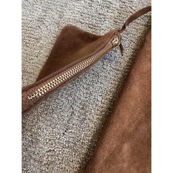 NWT CHEVAL Firenze Suede Genuine Leather Hobo Bag Pouch Camel Tan Italy - Picture 16 of 16